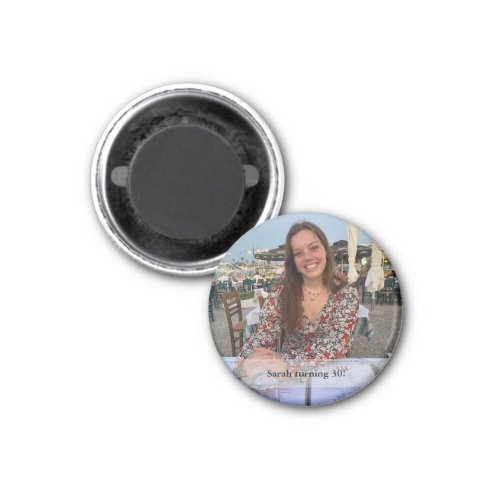 Birthday Photo Magnet with your text