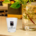 Birthday photo man myth legend fun shot glass<br><div class="desc">Personalize and add your own photo of the birthday boy/man.  The text: The name in black with a modern hand lettered style script. Personalize and add a name,  age 40 and a text.  Text: The Man,  The Myth,  The Legend.</div>