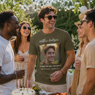 Birthday photo man myth legend name fun brown T-Shirt