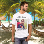 Birthday photo man myth legend name fun T-Shirt<br><div class="desc">Personalize and add your own photo of the birthday boy/man.  Personalize and add a name,  age 40 and a text.  Text: The Man,  The Myth,  The Legend.</div>