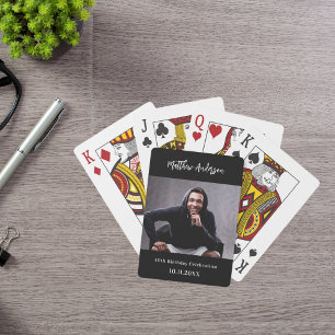 Birthday photo name fun poker cards