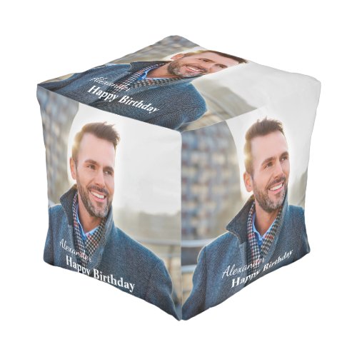  Birthday Photo Picture Photographs Personalize Pouf