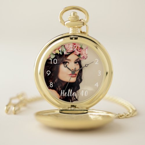 Birthday photo pocket watch