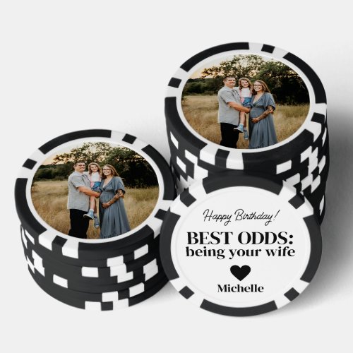 Birthday Photo Poker Chip for Husband from Wife