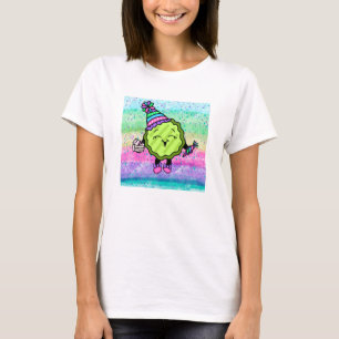 Birthday Pickle Pink and Purple Birthday Hat T-Shirt