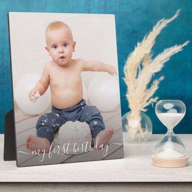 Birthday Picture Frame Easel Back Frameless Photo (Side)