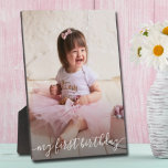 Birthday Picture Frame Easel Back Frameless Photo<br><div class="desc">Tabletop plaque with a built-in easel features your favorite photo and any text put directly on the hardboard panel for a stunningly crisp image with an easy wipe clean surface. Great as a gift or to display your favorite photo in your home. TIP: If using square plaque, crop your photo...</div>