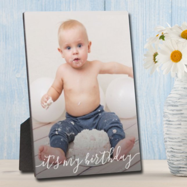 Birthday Picture Frame Easel Back Frameless Photo (Photo put directly on hardboard panel for stunningly crisp image on frameless tabletop easel-stand)