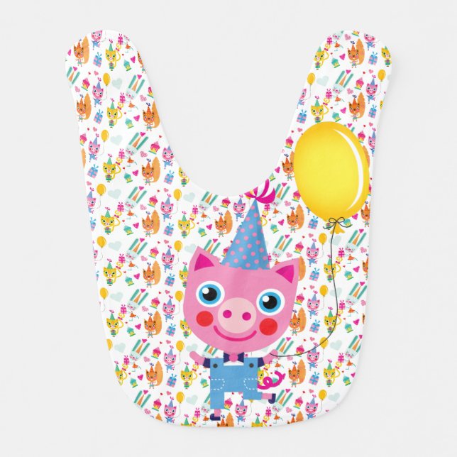 Birthday Pig Bib (Front)