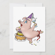 Birthday Pig Invitations