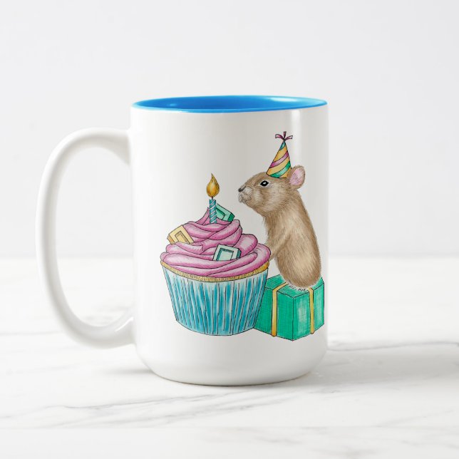 Birthday Pika Cupcake Mug (Left)