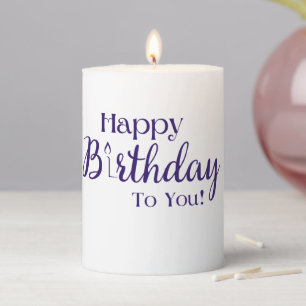 birthday pillar candle