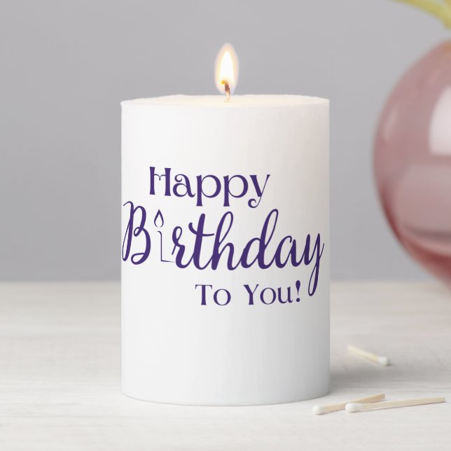 birthday pillar candle (In Situ)