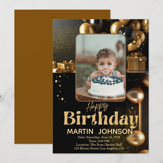Birthday Pillow | Custom Photo Cushion Gift Invitation (Front/Back)