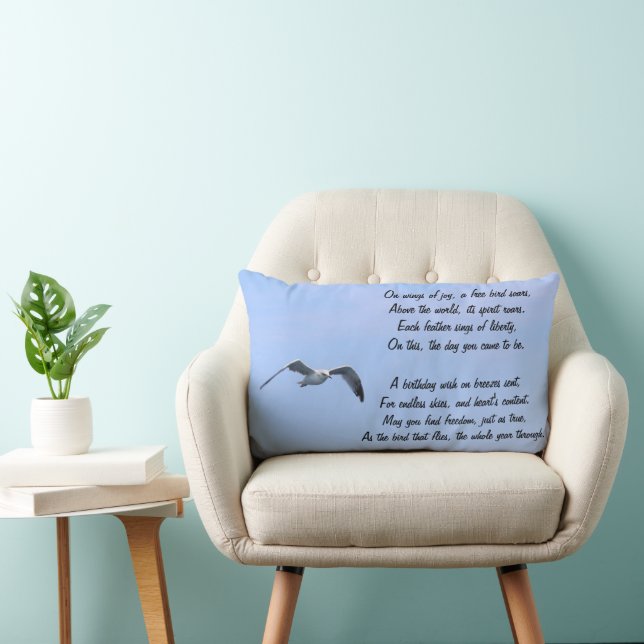  Birthday Pillow with Poetic Wishes (Chair)