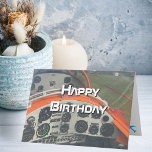 Birthday Pilot Airplane cockpit photo Fun Aviation Card<br><div class="desc">This birthday card captures the thrill of flying and the endless possibilities of the open skies. Whether they’re a pilot, aspiring aviator, or just someone who dreams of soaring above the clouds, this card is a fun way to celebrate their passion. Customize it with your own birthday wishes to make...</div>