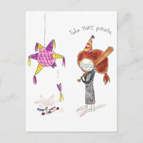 Birthday Pinata Postcard