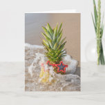 Birthday Pineapple With Star Sunglasses In Wave Card