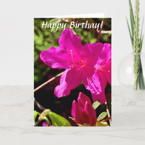 Birthday Pink Azalea Card
