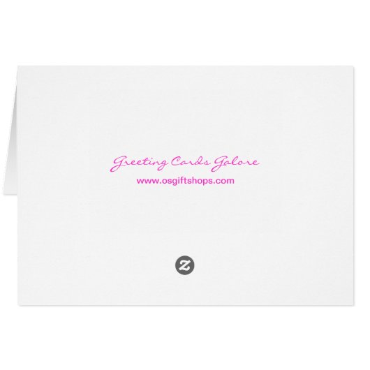 Birthday Pink Cupcake Happy Birthday Card (Back Horizontal)