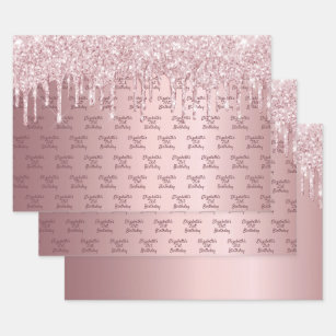 Personalised Happy 10th Birthday Wrapping paper Pink Gift Wrap with a number 10 Personalised Happy 10th Birthday Wrapping paper Pink Gift Wrap with a number 10