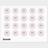 Birthday Pink Minimalist Cute Polka Dots Treat  Classic Round Sticker (Sheet)