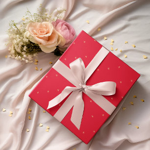 Birthday Pink Monogram Initial Gift Wrapping Paper