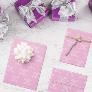 Rose Gold Glitter Pink White +Mauve Christmas Gift Wrapping Paper Sheets, Zazzle