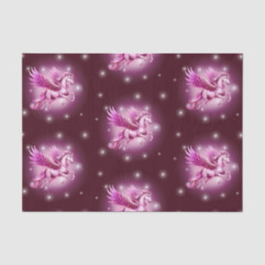 Birthday Pink Pegasus Fantasy Design Tissue Paper