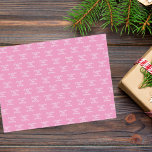 Birthday pink white name girly tissue paper<br><div class="desc">A girly pink background color. White text. 
Personalize and add a name and age.</div>