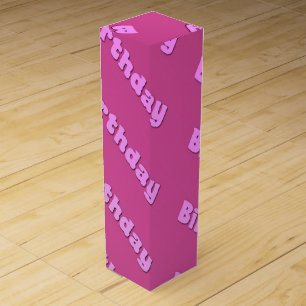 Birthday (pink) wine gift box