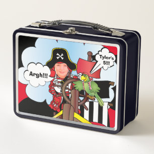 Birthday Pirate Metal Lunch Box