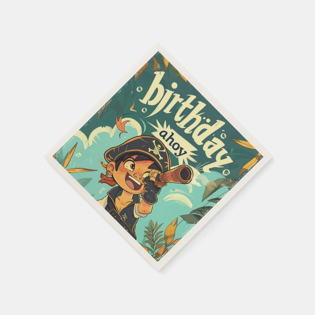Birthday Pirate! Napkins (Corner)