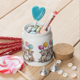 Birthday Pit Bull Dogs Candy Jar