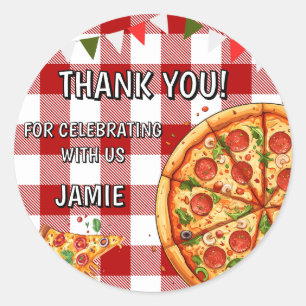 Birthday Pizza First Birthday Classic Round Sticker