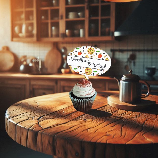 Birthday Pizza Party Cake Topper (Creator Uploaded)