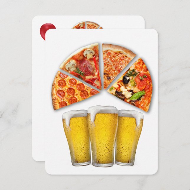 Birthday Pizza Party Invitation (Front/Back)