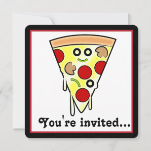Birthday Pizza Party Invitation