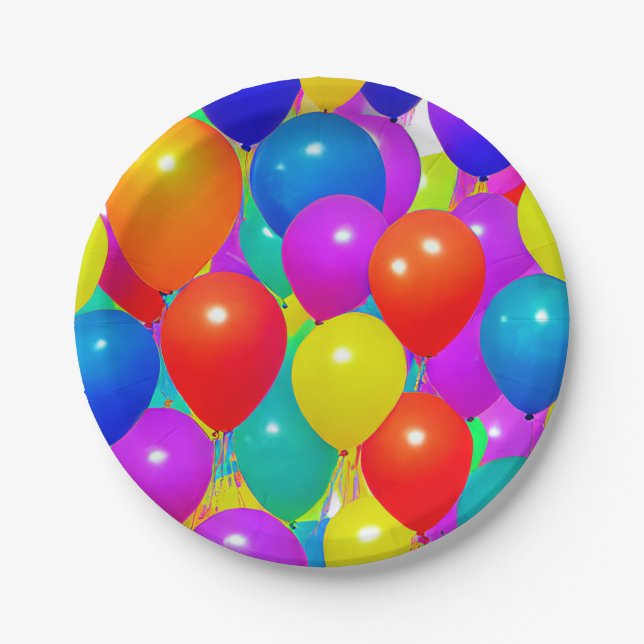 Birthday Plate with Balloon Design (Front)