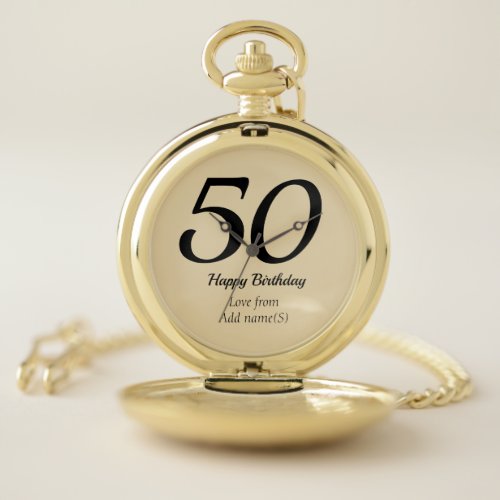 Birthday pocket watch gift 50th