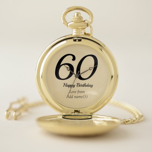 Birthday pocket watch gift 60th