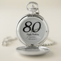 Birthday pocket watch gift 80th