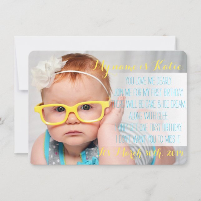 Birthday poem invitation (Front)