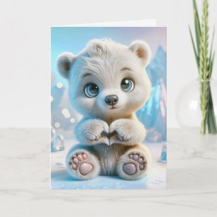 Birthday Polar Bear Cub Card