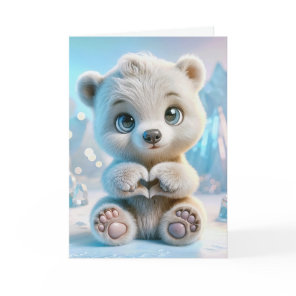 Birthday Polar Bear Cub for Niece Card