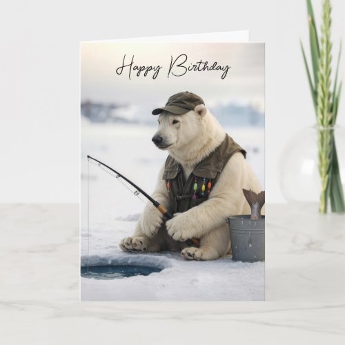 Birthday Polar Bear Ice Fishing