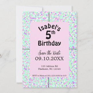 Birthday Polk-A-Dot Initiation for Girls Invitation