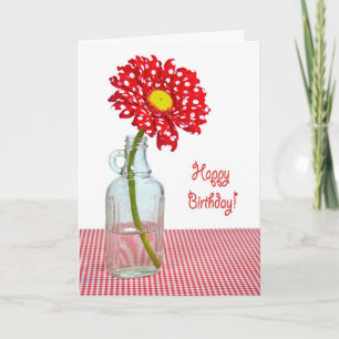 Birthday Polka Dot Daisy Card