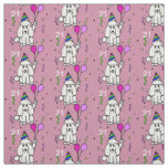 Birthday poodle dog personalized fabric