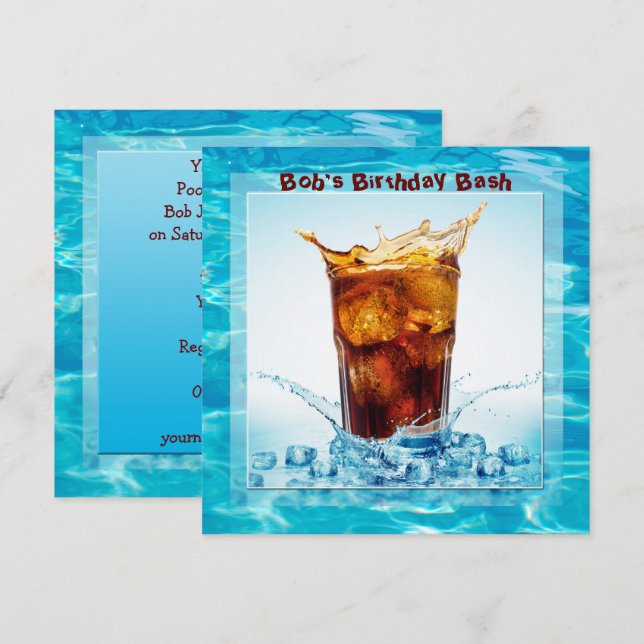 Birthday Pool Bash Invitation (Front/Back)